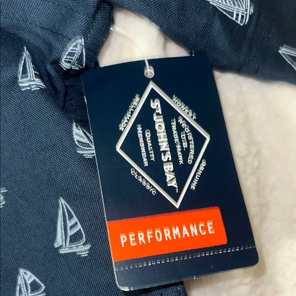 St. John's Bay Blue Casual Button Down Shirt Nautical Design - Picture 6 of 16